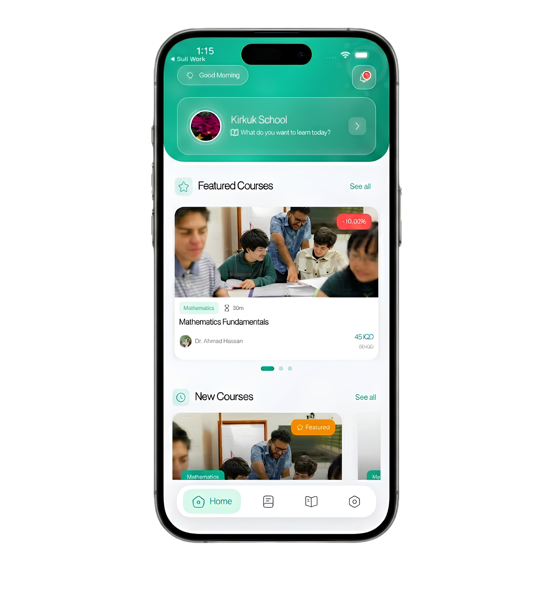 Kirkuk School App Mockup